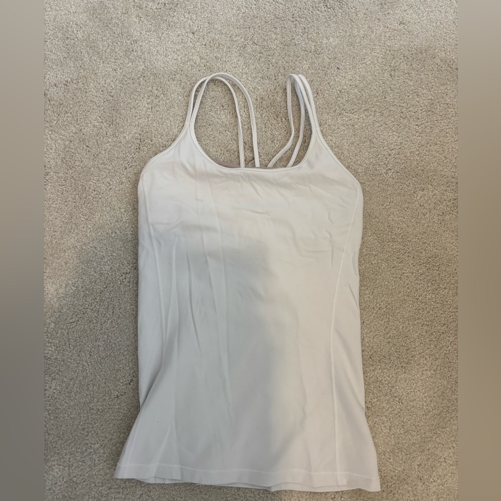 Lululemon Athletica White Strappy Tank Top